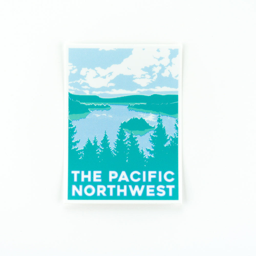 PNW Waterscape Sticker, Seattle/ Northwest, Pike Street Press, Pike Street Press- Pike Street Press