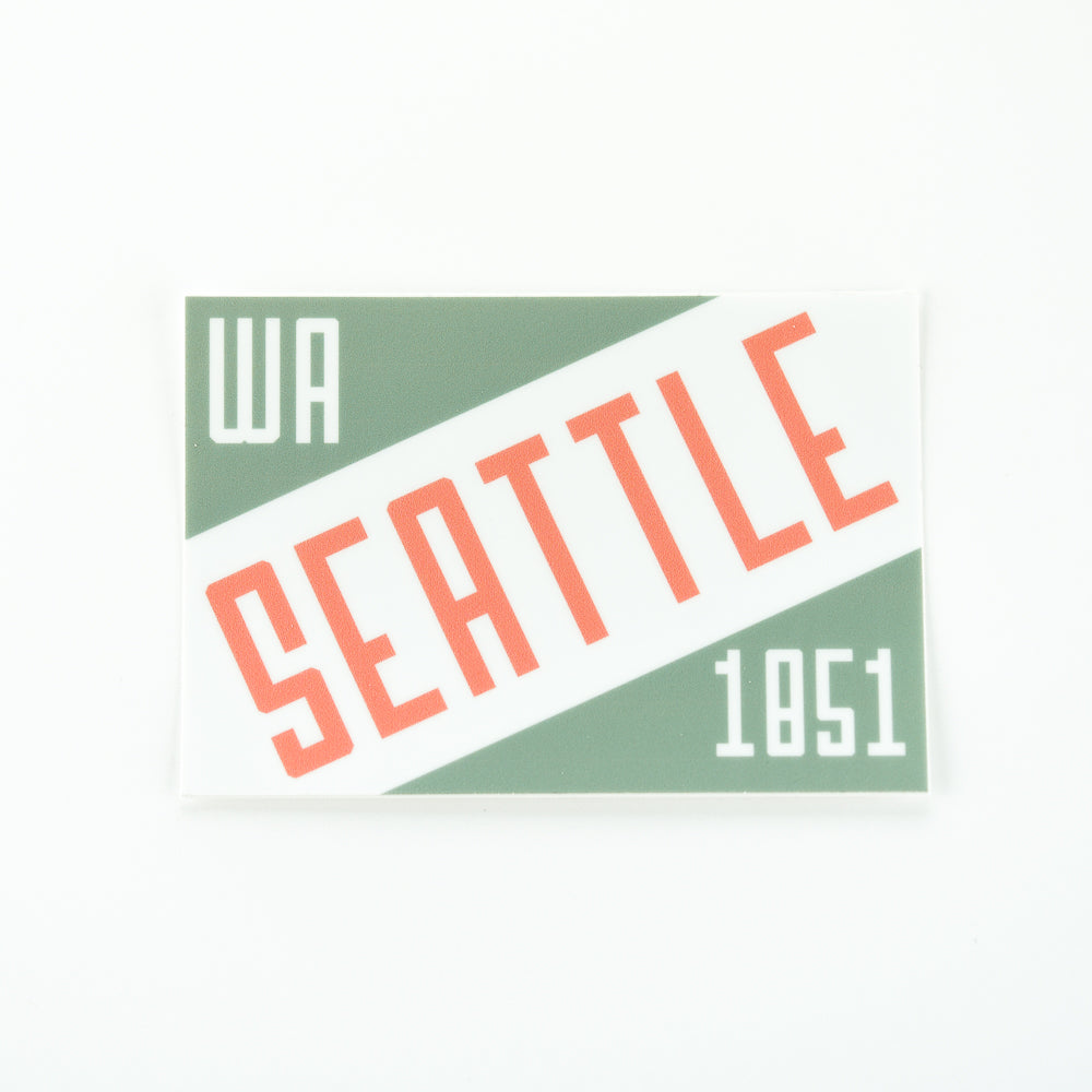Seattle Diagonal Type Sticker, Seattle/ Northwest, Pike Street Press, Pike Street Press- Pike Street Press