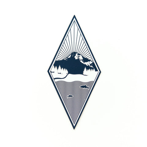 Best Coast Diamond Navy Sticker, Seattle/ Northwest, Pike Street Press, Pike Street Press- Pike Street Press