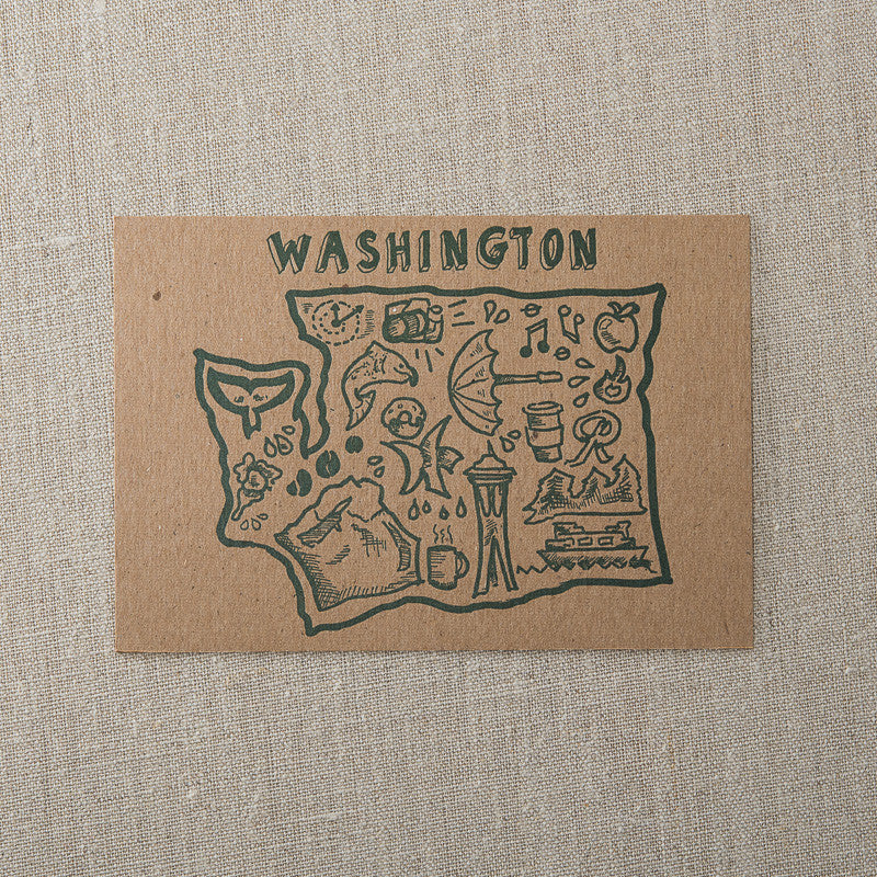 Washington Illustrations Map, , Pike Street Press, Pike Street Press- Pike Street Press